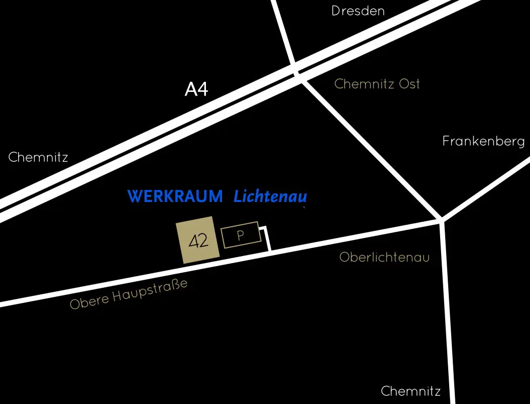 Karte, wie man uns findet im WERKRAUM Lichtenau.